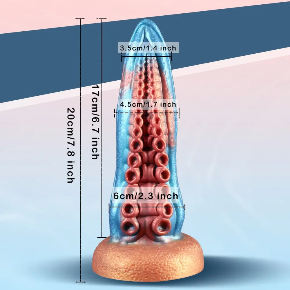 Silicone Octopus Anal Dildo with Suction Cup